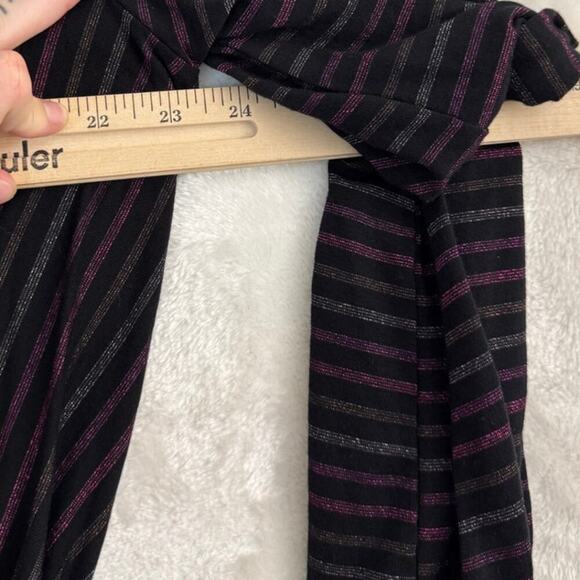 Christopher & Banks Stripe Faux Wrap Top XL Stretch Classic - Picture 7 of 8